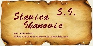 Slavica Ikanović vizit kartica